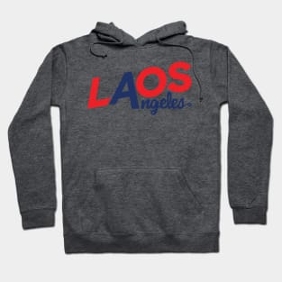 Laos Angeles Red & Blue Logo Hoodie